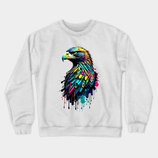 rainbow bald American eagle Crewneck Sweatshirt